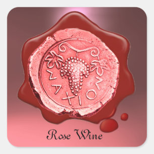 Sticker Carré GRAPE rose VINE ROUGE CIRE SEIGNE