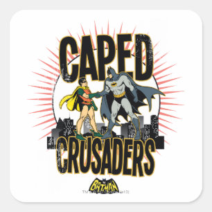 Sticker Carré Graphique Caped Crusaders