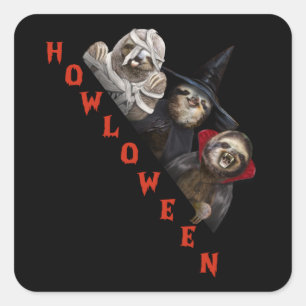 Sticker Carré Graphique de jonction de jonction d'Halloween sur 