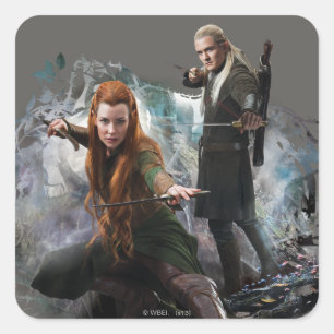 Sticker Carré Graphique de TAURIEL™ et de LEGOLAS GREENLEAF™