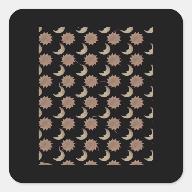 Sticker Carré Graphique des nuages Whimsigoth (Devant)