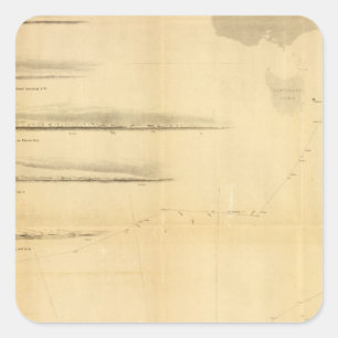 Sticker Carré Graphique du continent antarctique