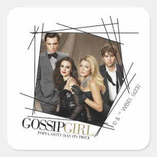 Sticker Carré Graphique du groupe de glamour Gossip Girl