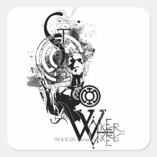 Sticker Carré Graphique en lanterne bleue 2