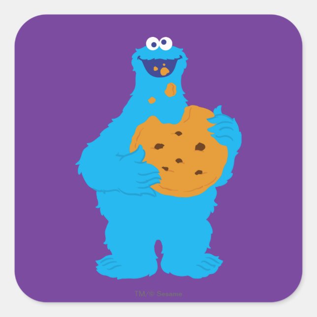 Sticker Carré Graphisme du monstre des cookies (Devant)