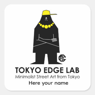 Sticker Carré Graphisme MC Hip Hop Urbain Moderne - Tokyo Edge L