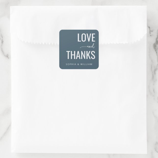 Sticker Carré Grateful Teal Typographic (Sac)