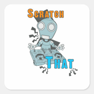Sticker Carré Grattez Cela