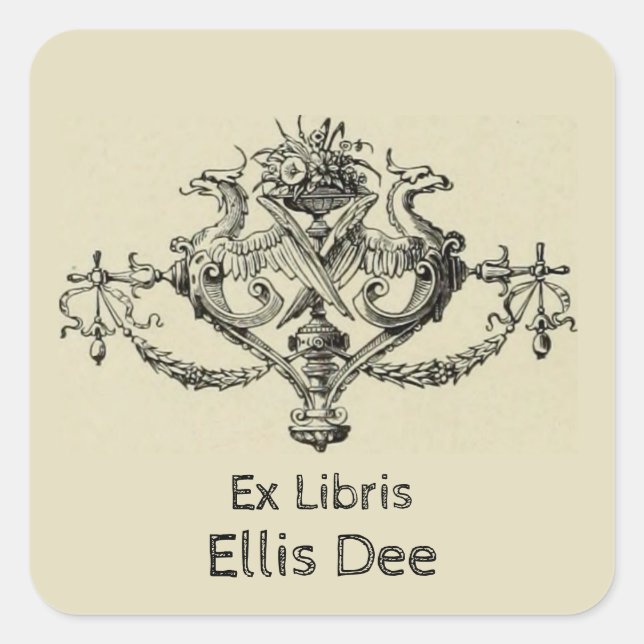 Sticker Carré Gravure Exposition Universelle 1900 (Devant)