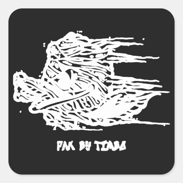 Sticker Carré Greasy Boyz Illustration Pak par Timbo (Devant)