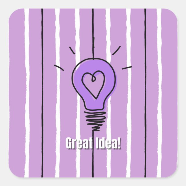 Sticker Carré Great Idea! (Devant)