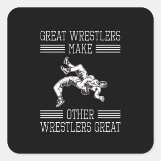 Sticker Carré Great Wrestlers Martial Art Entraînement de lutte