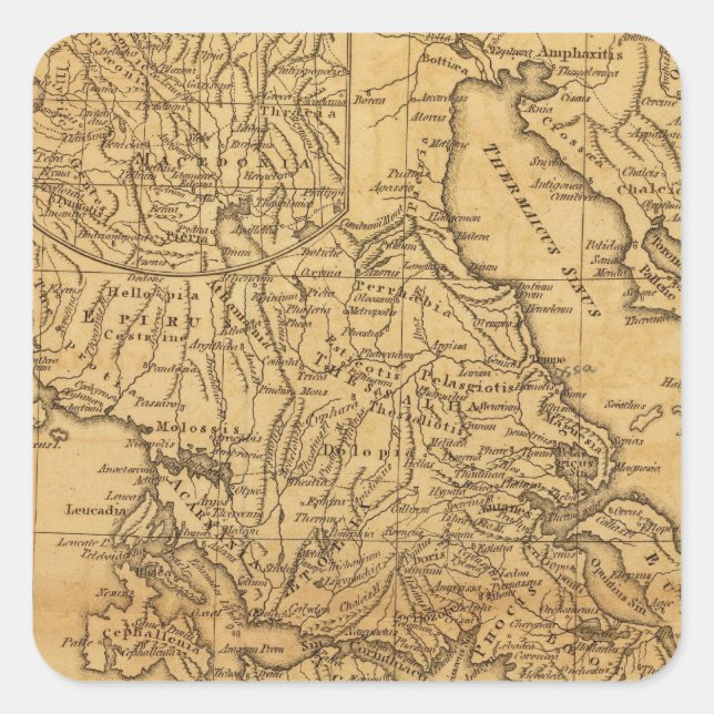 Sticker Carré Grèce antique 2 (Devant)