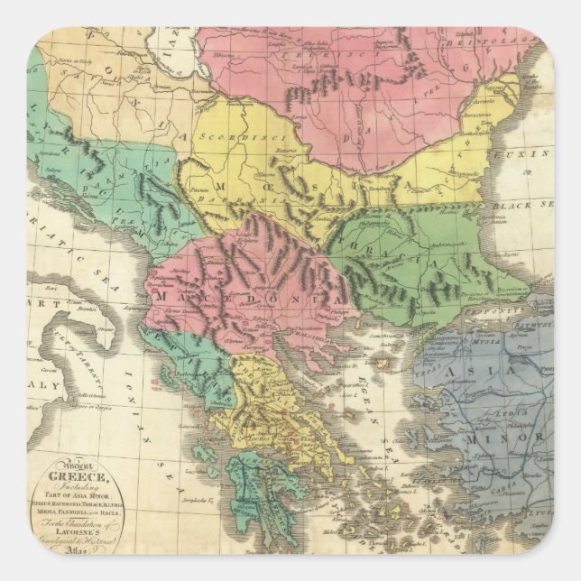 Sticker Carré Grèce antique 4 (Devant)