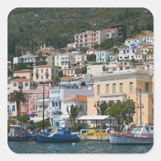Sticker Carré GRÈCE, îles de la mer Égée nord-orientale, SAMOS, (Devant)