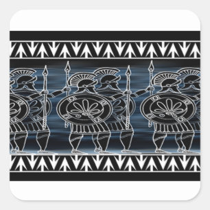 Sticker Carré Greek Black Figure