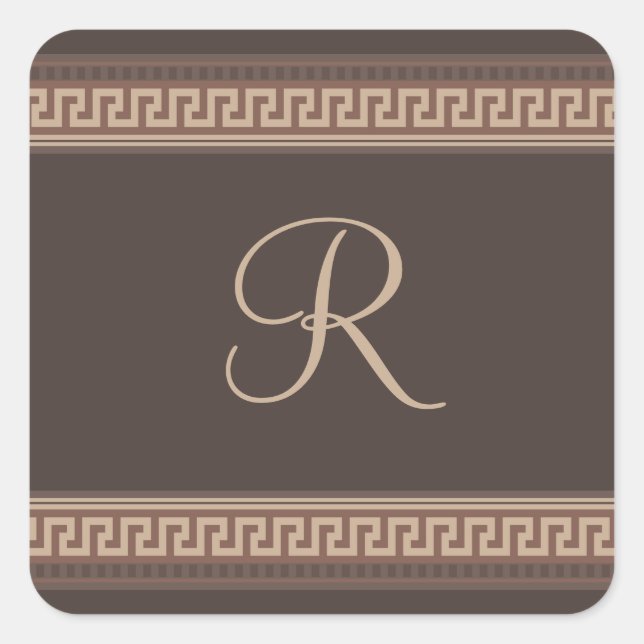 Sticker Carré Greek Key (Devant)