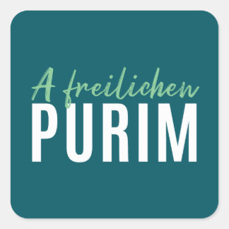 Sticker Carré Green A Freilichen Purim