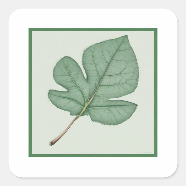 Sticker Carré Green leaf (Devant)