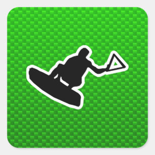 Sticker Carré Green Wakeboard