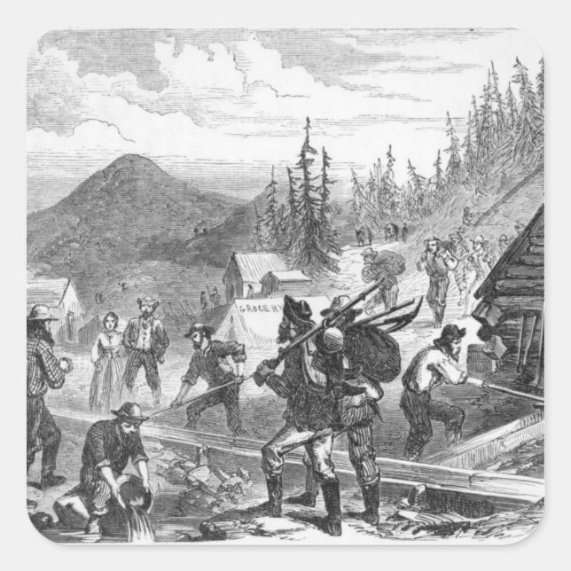 Sticker Carré Gregory Gold Diggings, Colorado (Devant)