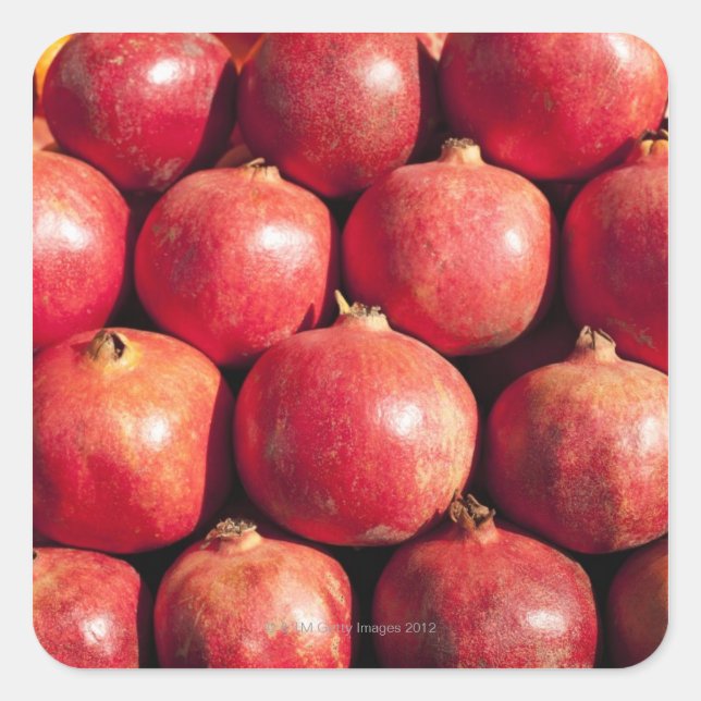 Sticker Carré Grenade exposée au marché Carmel (Devant)