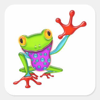 Sticker Carré Grenouille à poison