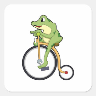 Sticker Carré Grenouille au cirque avec vélo.PNG