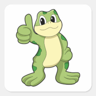 Sticker Carré Grenouille avec Approuver