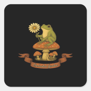 Sticker Carré Grenouille de la maison de fée du jardin Cottageco