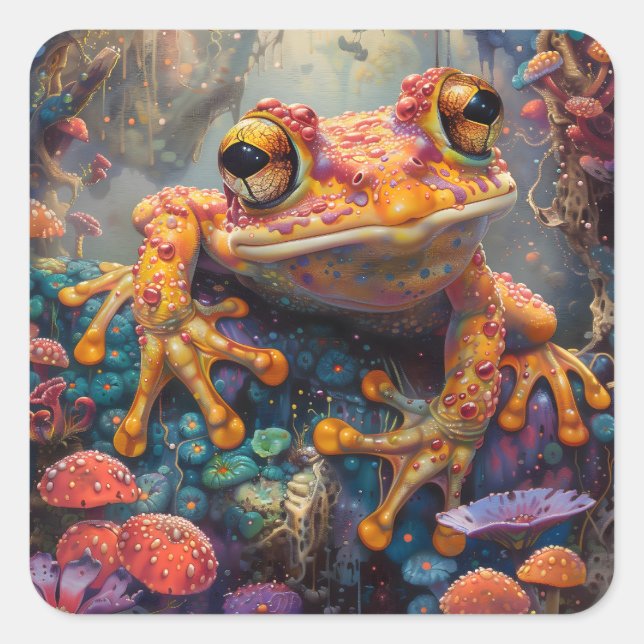 Sticker Carré Grenouille magique Fairytale (Devant)