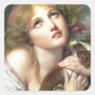 Sticker Carré Greuze Papillon/Phalene "Fidelity"
