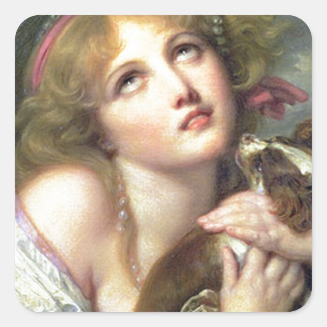 Sticker Carré Greuze Papillon/Phalene "Fidelity" (Devant)