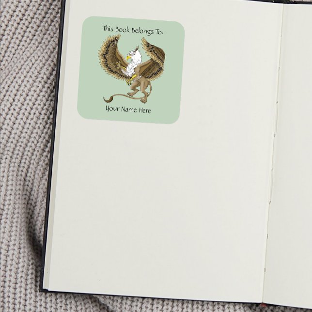 Sticker Carré Griffin Imaginaire Griffin Mythologie (Créateur téléchargé)