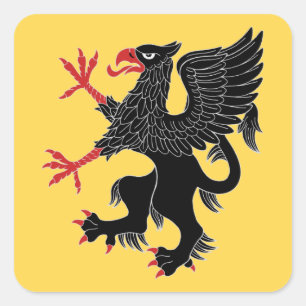 Sticker Carré Griffin Rampant Sable