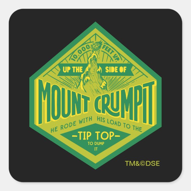 Sticker Carré Grinch | Mont Crumpit (Devant)