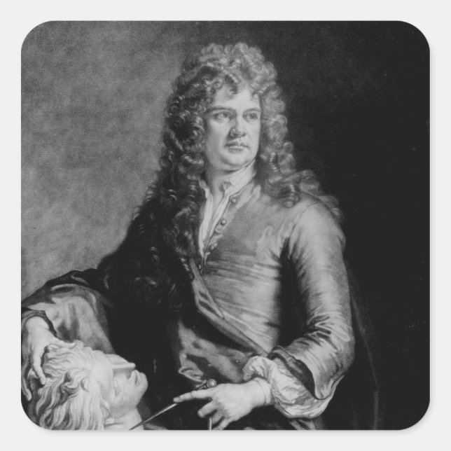 Sticker Carré Grinling Gibbons, gravée par J. Smith (Devant)