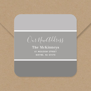 Sticker Carré Gris Paint Swatch Nouvelle adresse