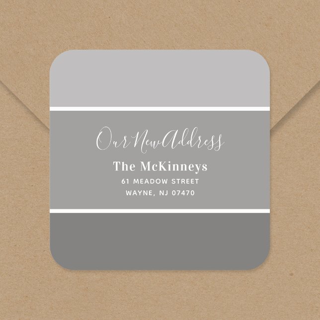 Sticker Carré Gris Paint Swatch Nouvelle adresse (Créateur téléchargé)