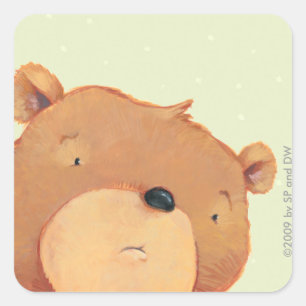 Sticker Carré Gros ours Brown