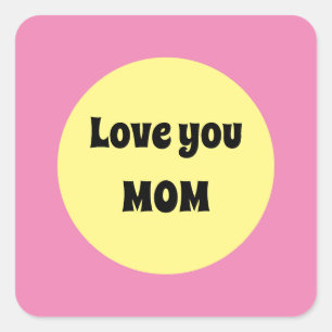 Sticker Carré Gros point jaune