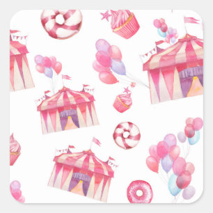 Sticker Carré Grosse Tente Sweets