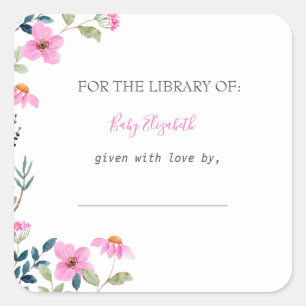 Sticker Carré Grossesse des fleurs roses du jardin