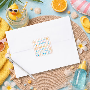 Sticker Carré Grossesse & Piscine Fête d'été au bord de la pisci