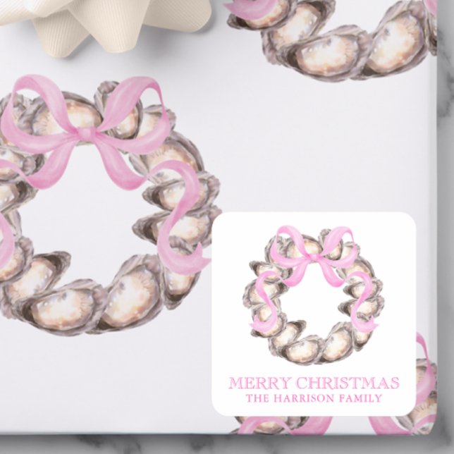 Sticker Carré Grotte de l'huître côtière de Preppal Noël (Créateur téléchargé)