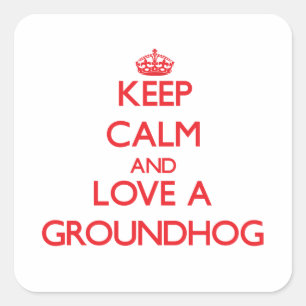 Sticker Carré Groundhog