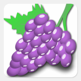 Sticker Carré Groupe pourpre de raisin