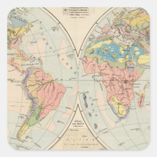 Sticker Carré Grund u Boden - Carte de l'Atlas du Sol