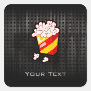 Sticker Carré Grunge Popcorn