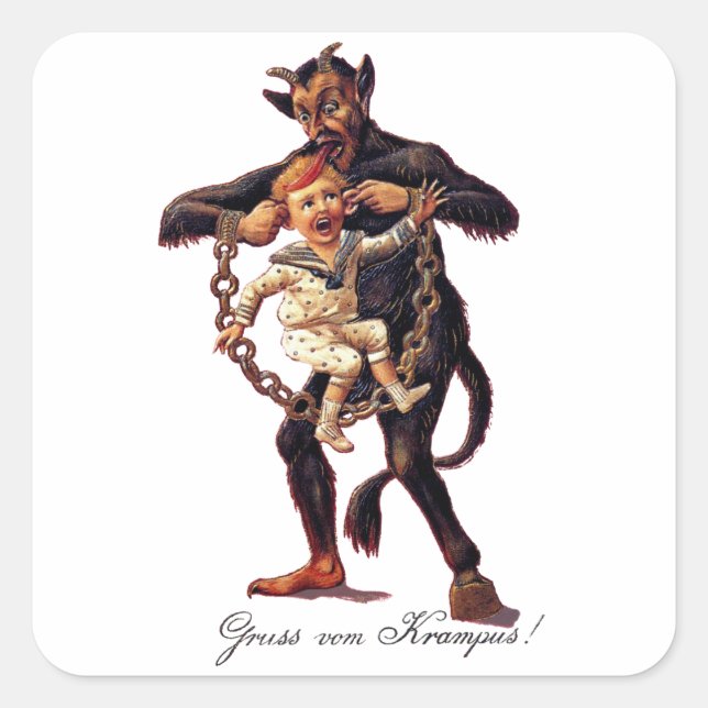 Sticker Carré Gruss vom (Salutations De) Krampus (Devant)